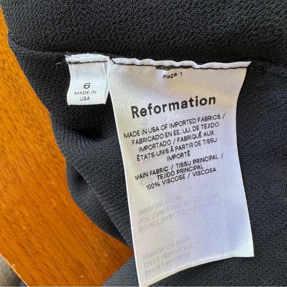 Reformation Bard Mini Dress in Jolene Black Floral Print size 6 - Picture 11 of 11